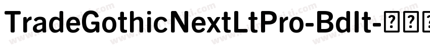 TradeGothicNextLtPro-BdIt字体转换