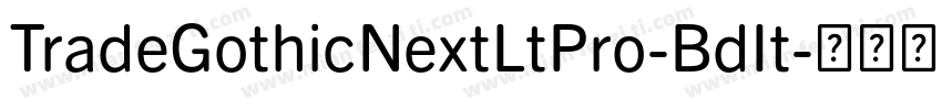 TradeGothicNextLtPro-BdIt字体转换