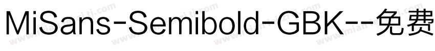 MiSans-Semibold-GBK-字体转换