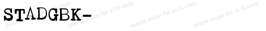 STADGBK字体转换