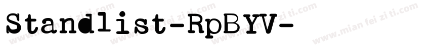 Standlist-RpBYV字体转换