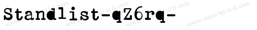 Standlist-qZ6rq字体转换