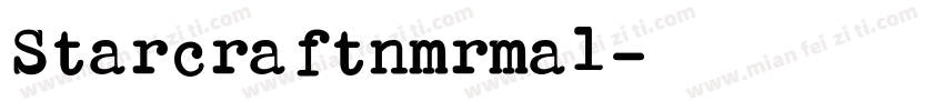 Starcraftnmrmal字体转换