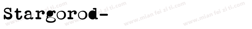 Stargorod字体转换