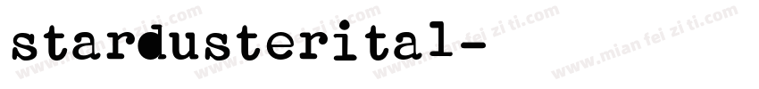 stardusterital字体转换