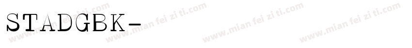 STADGBK字体转换