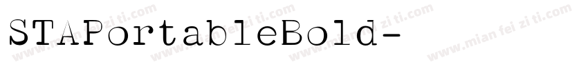 STAPortableBold字体转换