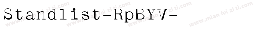 Standlist-RpBYV字体转换