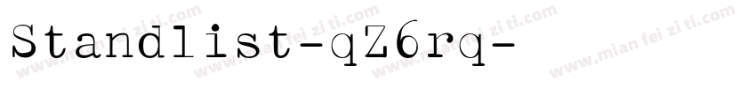 Standlist-qZ6rq字体转换