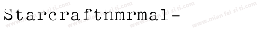 Starcraftnmrmal字体转换