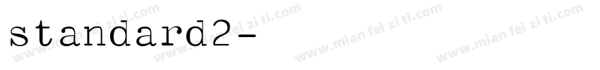 standard2字体转换