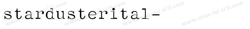 stardusterital字体转换