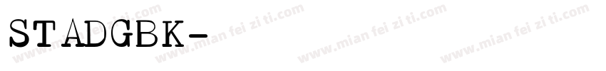 STADGBK字体转换