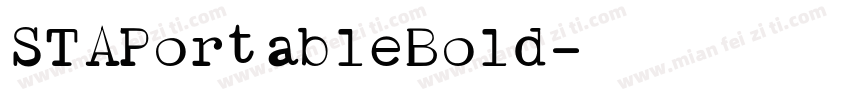 STAPortableBold字体转换