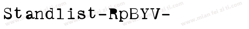 Standlist-RpBYV字体转换