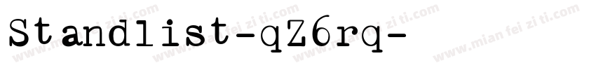 Standlist-qZ6rq字体转换