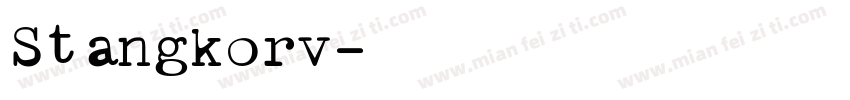 Stangkorv字体转换