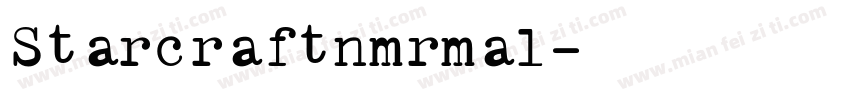 Starcraftnmrmal字体转换