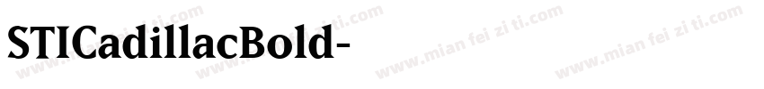 STICadillacBold字体转换