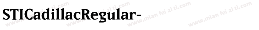 STICadillacRegular字体转换