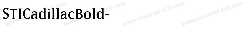 STICadillacBold字体转换