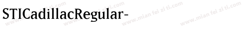 STICadillacRegular字体转换