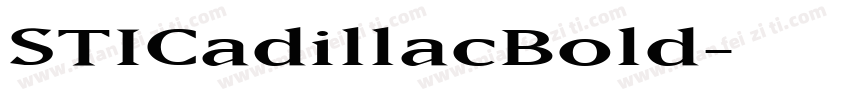 STICadillacBold字体转换
