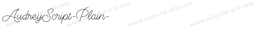 AudreyScript-Plain字体转换