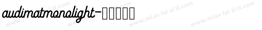audimatmonolight字体转换