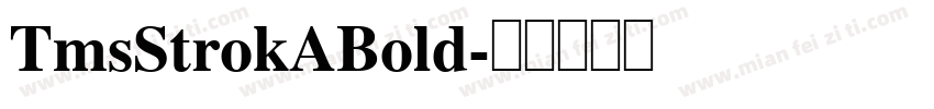 TmsStrokABold字体转换
