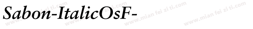 Sabon-ItalicOsF字体转换