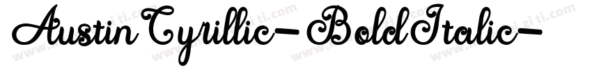AustinCyrillic-BoldItalic字体转换