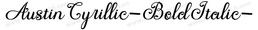 AustinCyrillic-BoldItalic字体转换