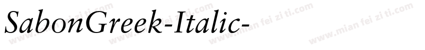 SabonGreek-Italic字体转换