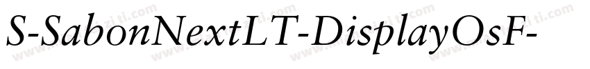 S-SabonNextLT-DisplayOsF字体转换
