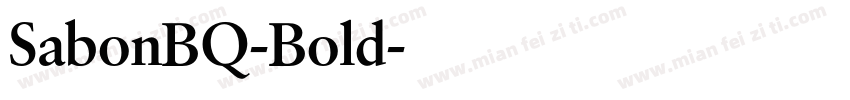 SabonBQ-Bold字体转换