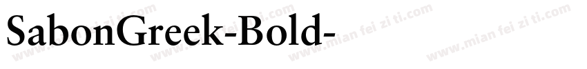 SabonGreek-Bold字体转换