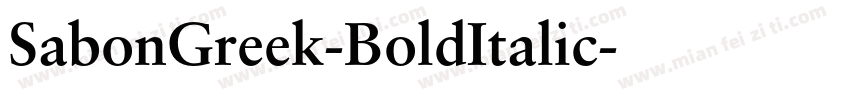 SabonGreek-BoldItalic字体转换