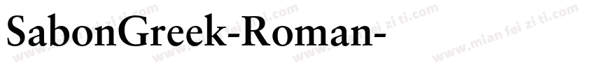 SabonGreek-Roman字体转换