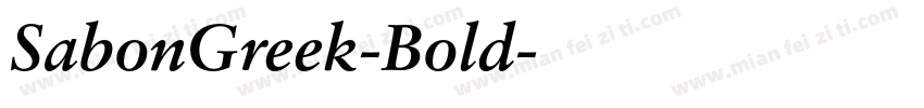 SabonGreek-Bold字体转换