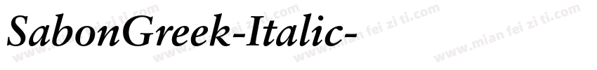 SabonGreek-Italic字体转换