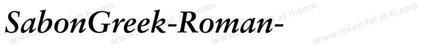 SabonGreek-Roman字体转换