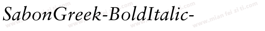 SabonGreek-BoldItalic字体转换