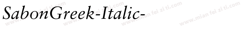 SabonGreek-Italic字体转换