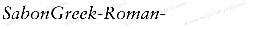 SabonGreek-Roman字体转换