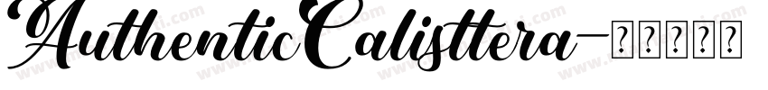 AuthenticCalisttera字体转换