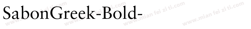 SabonGreek-Bold字体转换