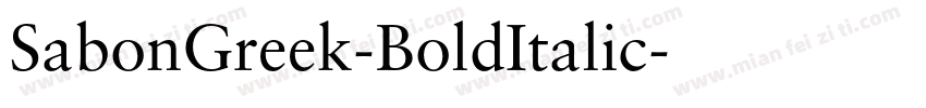 SabonGreek-BoldItalic字体转换