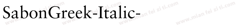 SabonGreek-Italic字体转换