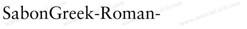 SabonGreek-Roman字体转换